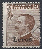 1912 EGEO LERO USATO EFFIGIE 40 CENT - RR12392 - Ägäis (Lero)