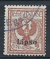 1912 EGEO LIPSO USATO 2 CENT  - RR7830-5 - Ägäis (Lipso)