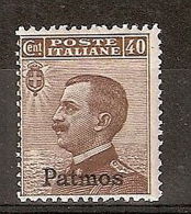 1912 EGEO PATMO EFFIGIE 40 CENT MNH ** - RR5649 - Aegean (Patmo)