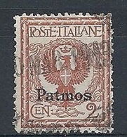 1912 EGEO PATMO USATO 2 CENT - RR7833 - Aegean (Patmo)