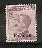 1912 EGEO PATMO USATO 50 CENT - RR5794 - Egée (Patmo)