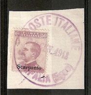 1912 EGEO SCARPANTO USATO 50 CENT - RR5775 - Aegean (Scarpanto)