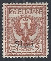 1912 EGEO SIMI AQUILA 2 CENT MH * - RR12395 - Egée (Simi)