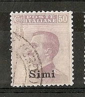 1912 EGEO SIMI USATO 50 CENT - RR5790 - Egée (Simi)