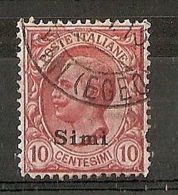 1912 EGEO SIMI USATO EFFIGIE 10 CENT - RR6427 - Ägäis (Simi)