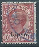 1912 LIPSO USATO EFFIGIE 10 CENT - RR4121 - Egée (Lipso)