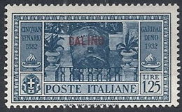 1932 EGEO CALINO GARIBALDI 1,25 LIRE MH * - RR12388 - Egée (Calino)