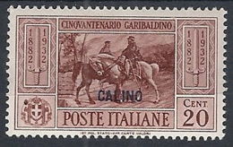 1932 EGEO CALINO GARIBALDI 20 CENT MH * - RR12388 - Egée (Calino)