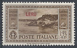 1932 EGEO LERO GARIBALDI 1,75 LIRE MH * - RR12422 - Aegean (Lero)
