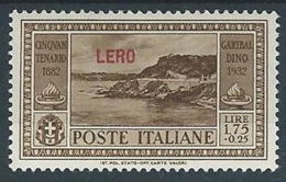 1932 EGEO LERO GARIBALDI 1,75 LIRE MH * - RR13585 - Aegean (Lero)