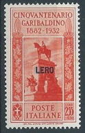 1932 EGEO LERO GARIBALDI 2,55 LIRE MH * - RR13585 - Egée (Lero)