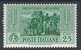 1932 EGEO LERO GARIBALDI 25 CENT MH * - RR13587 - Ägäis (Lero)