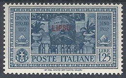 1932 EGEO LIPSO GARIBALDI 1,25 LIRE MH * - RR12420 - Egeo (Lipso)