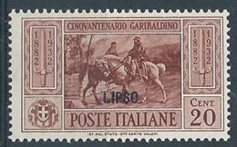 1932 EGEO LIPSO GARIBALDI 20 CENT MH * - RR4484 - Ägäis (Lipso)