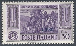 1932 EGEO LIPSO GARIBALDI 50 CENT MH * - RR12420 - Aegean (Lipso)