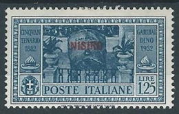 1932 EGEO NISIRO GARIBALDI 1,25 LIRE MH * - RR13584 - Aegean (Nisiro)