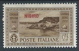 1932 EGEO NISIRO GARIBALDI 1,75 LIRE MH * - RR13583 - Aegean (Nisiro)