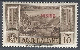 1932 EGEO NISIRO GARIBALDI 10 CENT MH * - RR12419 - Aegean (Nisiro)