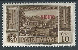 1932 EGEO NISIRO GARIBALDI 10 CENT MH * - RR13585-2 - Aegean (Nisiro)