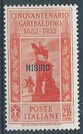 1932 EGEO NISIRO GARIBALDI 2,55 LIRE MH * - RR4485 - Egée (Nisiro)