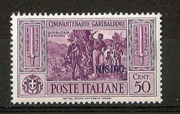 1932 EGEO NISIRO GARIBALDI 50 CENT MH * - RR7397 - Egée (Nisiro)