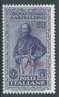 1932 EGEO PATMO GARIBALDI 5 LIRE MH * - RR4486 - Egeo (Patmo)