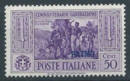 1932 EGEO PATMO GARIBALDI 50 CENT MNH ** - RR13581 - Aegean (Patmo)