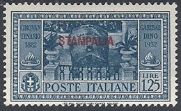 1932 EGEO STAMPALIA GARIBALDI 1,25 LIRE MH * - RR12415 - Egée (Stampalia)