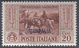 1932 EGEO STAMPALIA GARIBALDI 20 CENT MH * - RR12414 - Egeo (Stampalia)