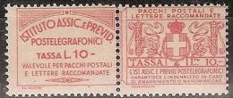 1936 REGNO FRANCOBOLLI ASSICURATIVI 10 LIRE MNH ** CERTIFICATO - Assurés