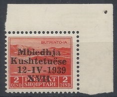 1939 ALBANIA ASSEMBLEA COSTITUENTE 2 Q MNH ** - RR12185 - Albania