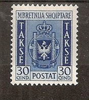 1940 ALBANIA SEGNATASSE 30 Q MH * -  RR5649 - Albania