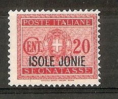 1941 ISOLE JONIE SEGNATASSE 20 CENT MNH ** - RR6455 - Îles Ioniennes