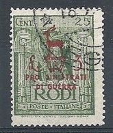 1944 EGEO OCCUPAZIONE TEDESCA USATO SINISTRATI 25 C - RR7825-2 - Egée (Duitse Bezetting)