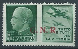 1944 RSI PROPAGANDA DI GUERRA 25 CENT VERONA MNH ** - RR13729 - War Propaganda