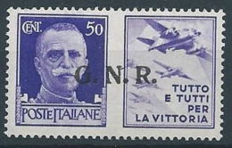 1944 RSI PROPAGANDA DI GUERRA 50 CENT BRESCIA MNH ** - RR13730 - Propaganda Di Guerra