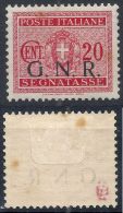 1944 RSI SEGNATASSE 20 CENT VERONA MH * - RR12040 - Taxe
