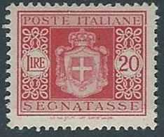 1945 LUOGOTENENZA SEGNATASSE RUOTA 20 LIRE MH * - RR13813 - Strafport