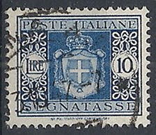 1945 LUOGOTENENZA USATO SEGNATASSE 10 LIRE FILIGRANA RUOTA - RR12490 - Strafport