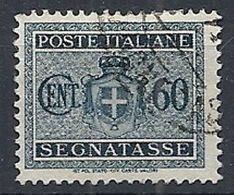 1945 LUOGOTENENZA USATO SEGNATASSE 60 CENT NO FILIGRANA - RR12981 - Taxe