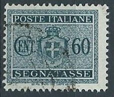 1945 LUOGOTENENZA USATO SEGNATASSE 60 CENT SENZA FILIGRANA - RR13813 - Taxe