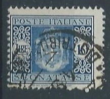 1945 LUOGOTENENZA USATO SEGNATASSE RUOTA 10 LIRE - RR13121-3 - Strafport