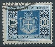 1945 LUOGOTENENZA USATO SEGNATASSE RUOTA 10 LIRE - RR13815 - Strafport