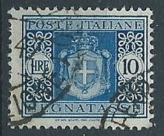 1945 LUOGOTENENZA USATO SEGNATASSE RUOTA 10 LIRE - RR13821-10 - Strafport