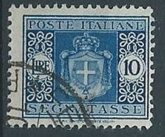 1945 LUOGOTENENZA USATO SEGNATASSE RUOTA 10 LIRE - RR13821-12 - Taxe