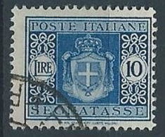 1945 LUOGOTENENZA USATO SEGNATASSE RUOTA 10 LIRE - RR13821-13 - Taxe