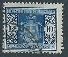 1945 LUOGOTENENZA USATO SEGNATASSE RUOTA 10 LIRE - RR13821-18 - Postage Due