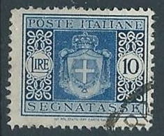 1945 LUOGOTENENZA USATO SEGNATASSE RUOTA 10 LIRE - RR13821-4 - Taxe
