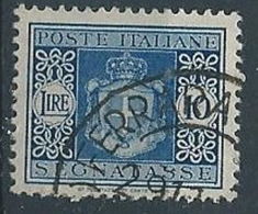 1945 LUOGOTENENZA USATO SEGNATASSE RUOTA 10 LIRE - RR13821-8 - Postage Due