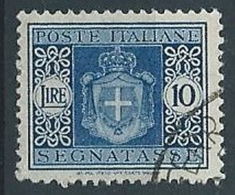 1945 LUOGOTENENZA USATO SEGNATASSE RUOTA 10 LIRE - RR13822-10 - Postage Due